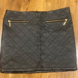 Lambskin Black Quilted Leather Skirt XS/24